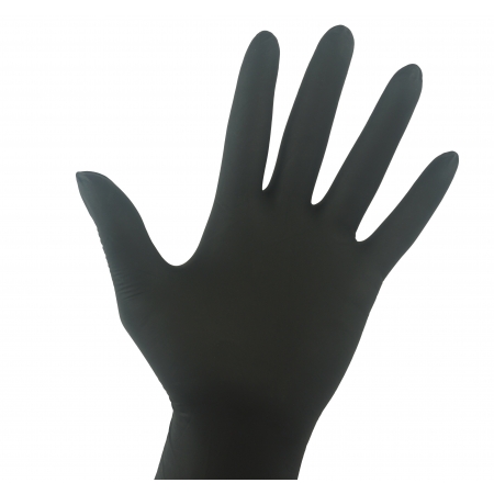 Rękawiczki nitrylowe bezpudrowe czarne BLACK 100 szt.